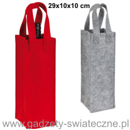 Torebka na wino czerwona szara