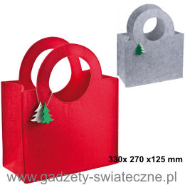 Torba świąteczna na prezenty z zawieszką w kształcie choinki,