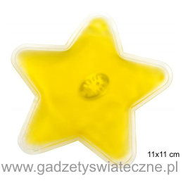 Ogrzewacz poduszeczka, w kształcie gwiazdki, żółta